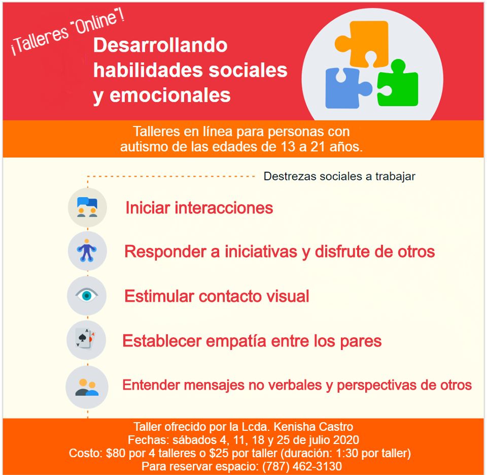 Talleres Online para Jóvenes con Autismo