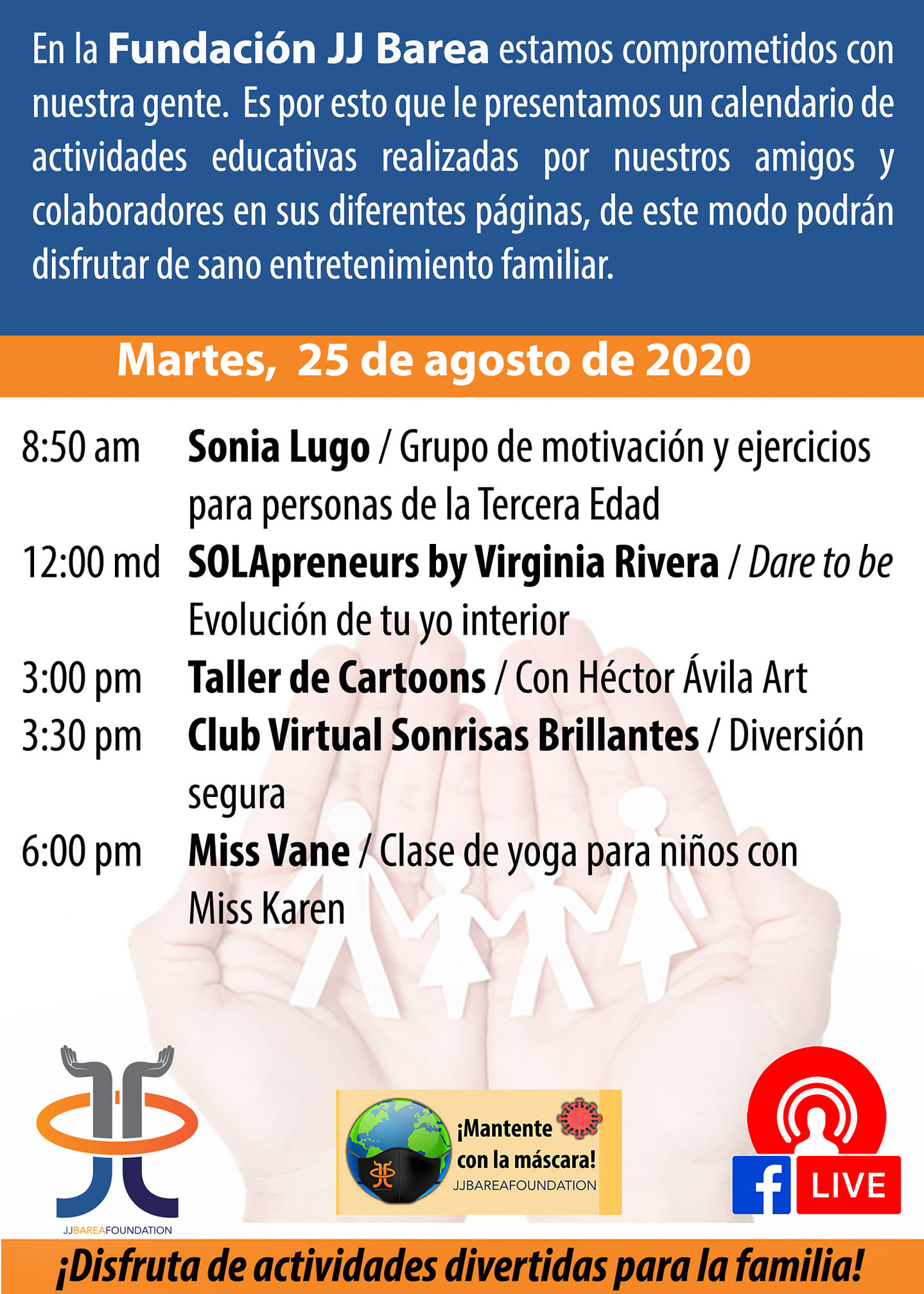 Educación, Entretenimiento y Deportes: Fundación JJ Barea - ONLINE