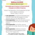 Webinars: Estrategias para Promover el Desarrollo del Lenguaje en la Niñez Temprana - ALCANZA