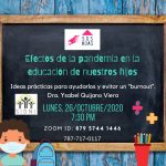 Efectos de la Pandemia en la Educación de Nuestros Hijos