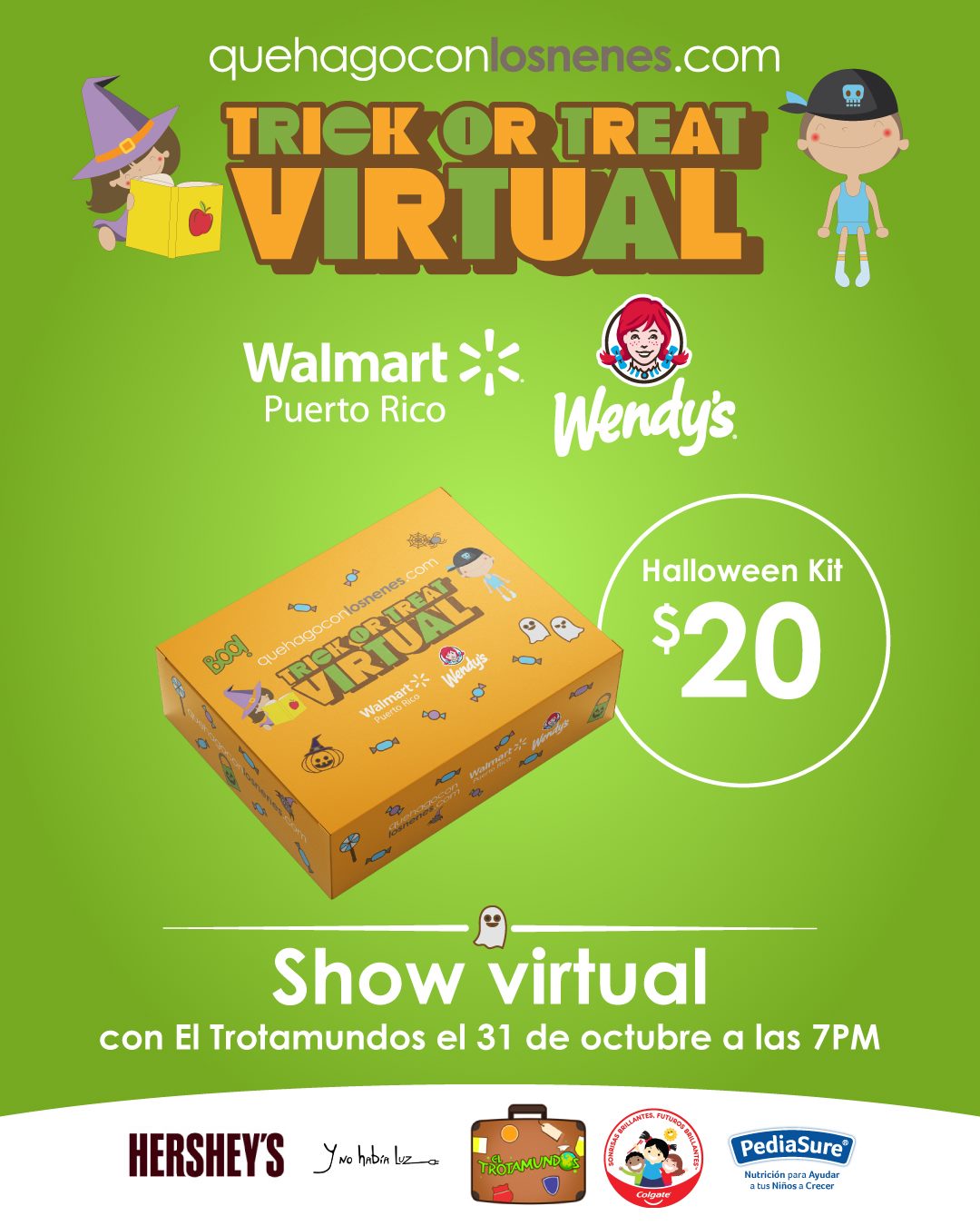 Trick or Treat Virtual de Quehagoconlosnenes y El Trotamundos