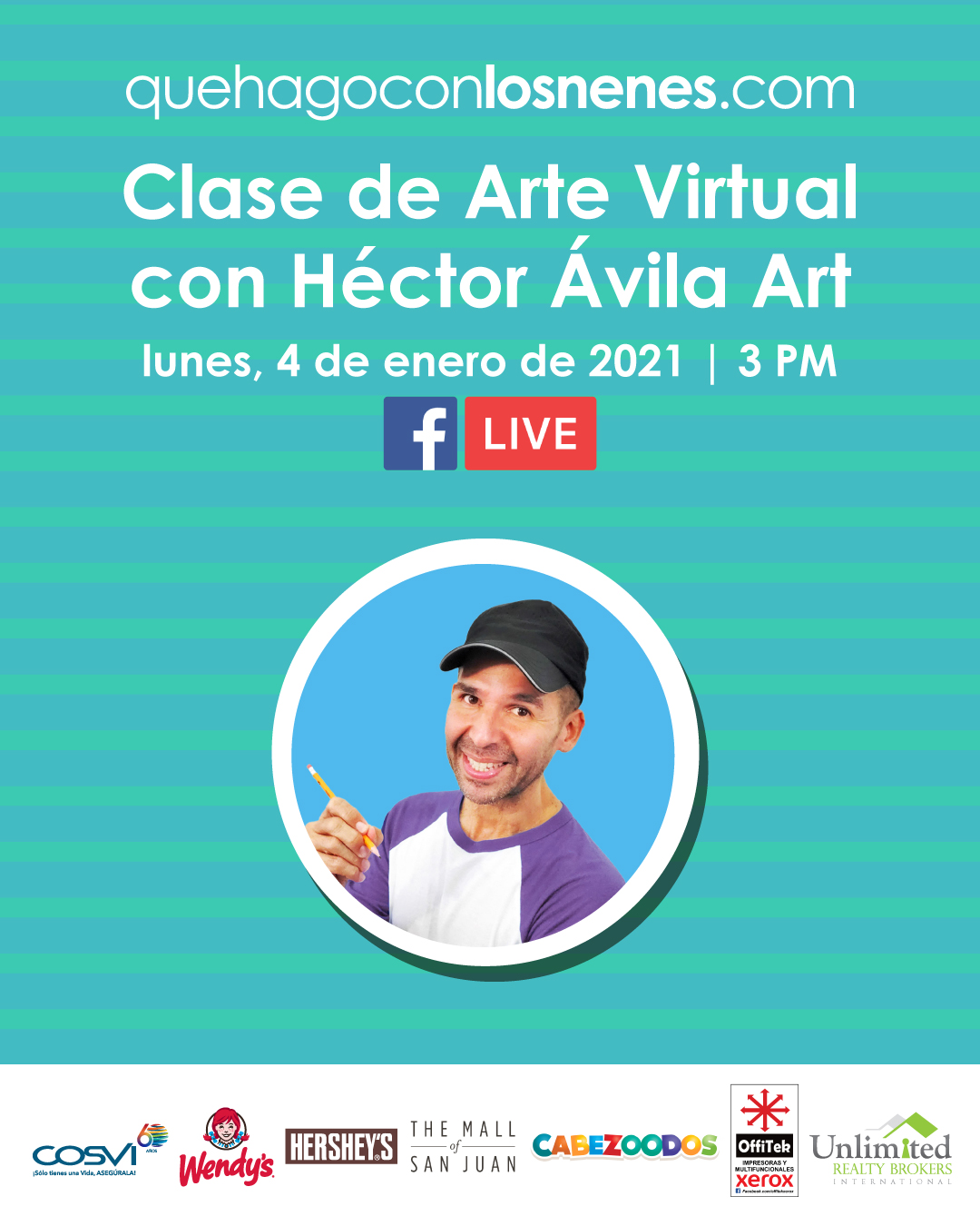 Actividad Virtual con el Caricaturista Héctor Ávila Art