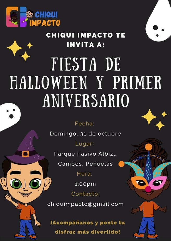 Fiesta de Halloween y 1er Aniversario Chiqui Impacto