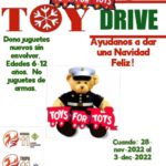 Colecta de Juguetes Nuevos para Toys for Tots (28 noviembre al 3 de diciembre)