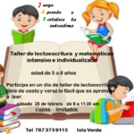 Taller de Lectoescritura y Matemáticas