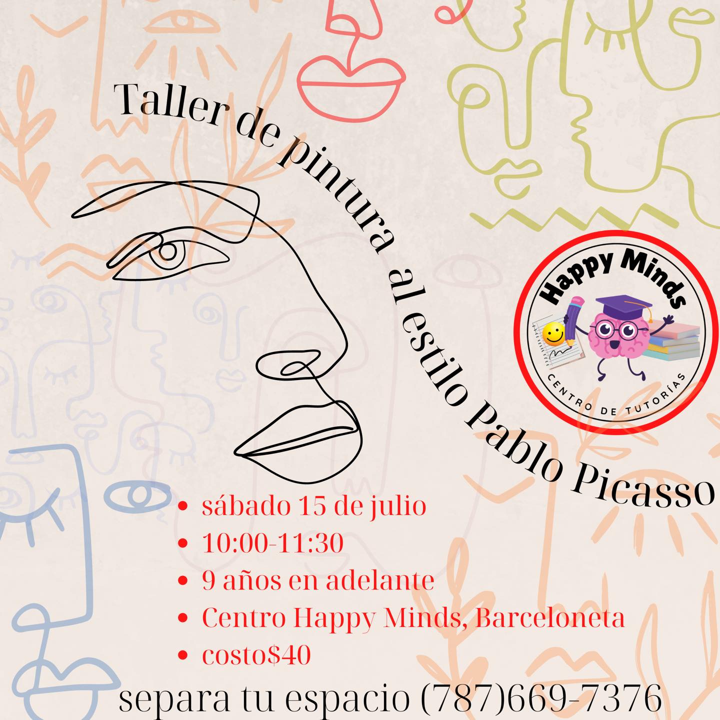 Taller Pintura al estilo Pablo Picasso - Happy Minds