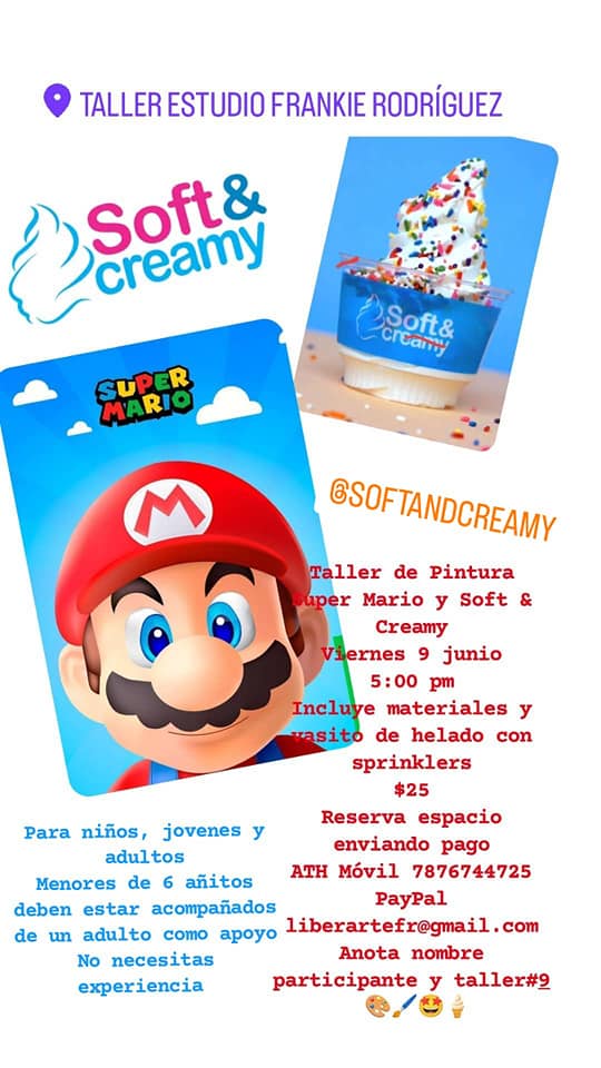 Taller de Pintura y Mantecado: Super Mario - Taller Estudio Frankie Rodríguez