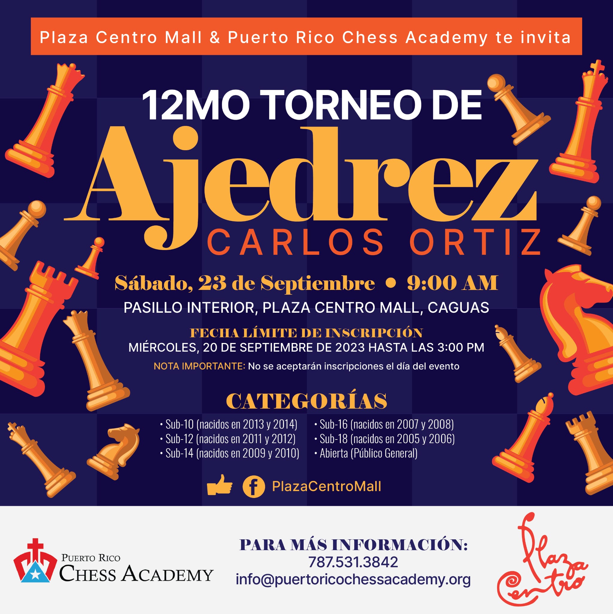 12mo Torneo de Ajedrez -  Plaza Centro Mall