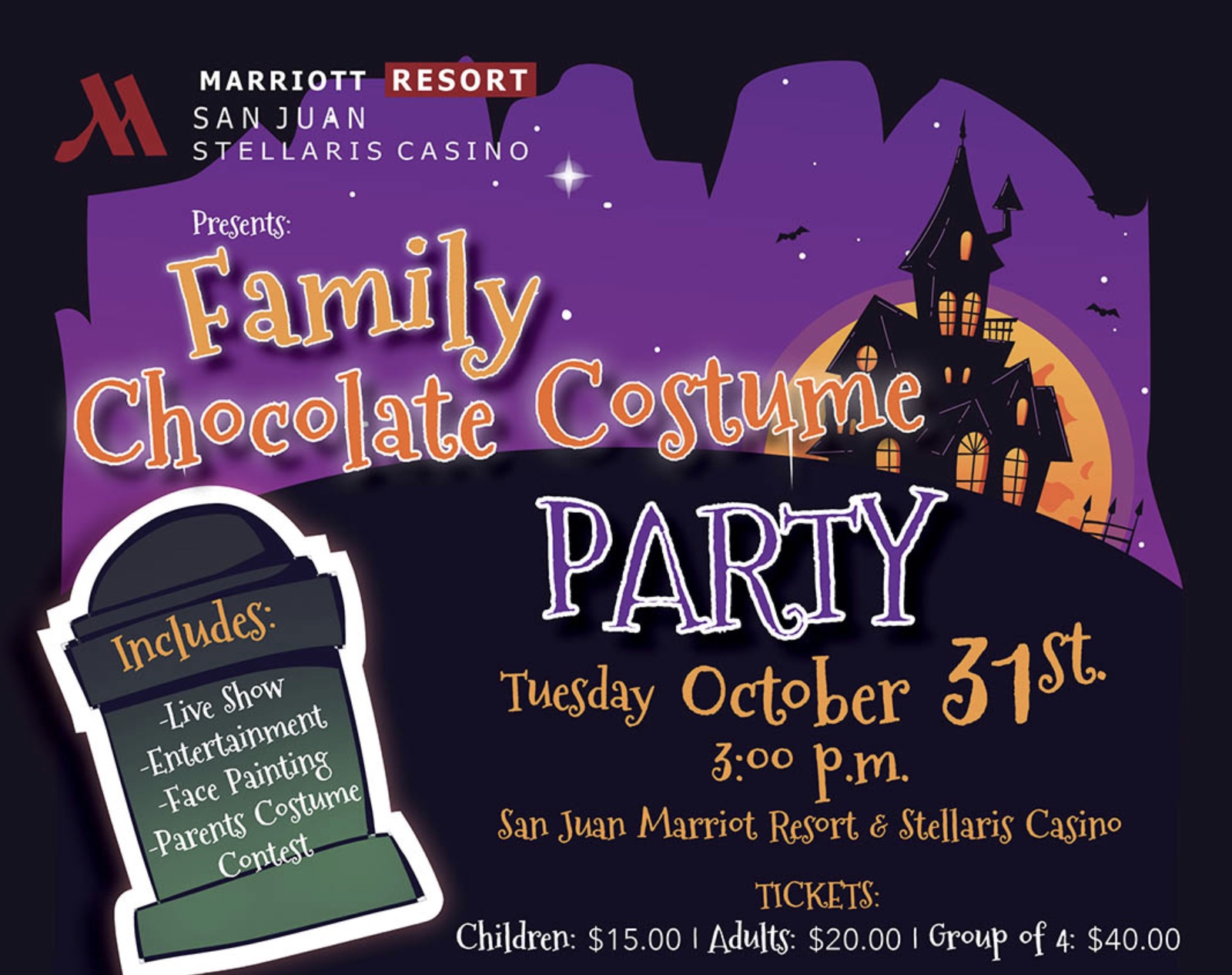Family Chocolate Costume Party - Marriott Resort San Juan