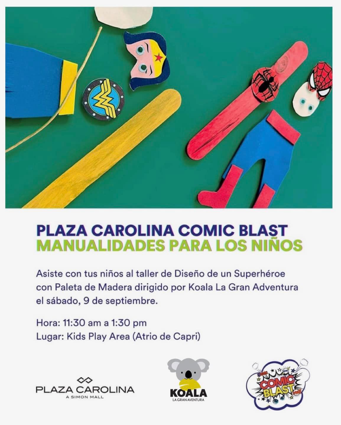 Comic Blast: Manualidades para los niños - Plaza Carolina