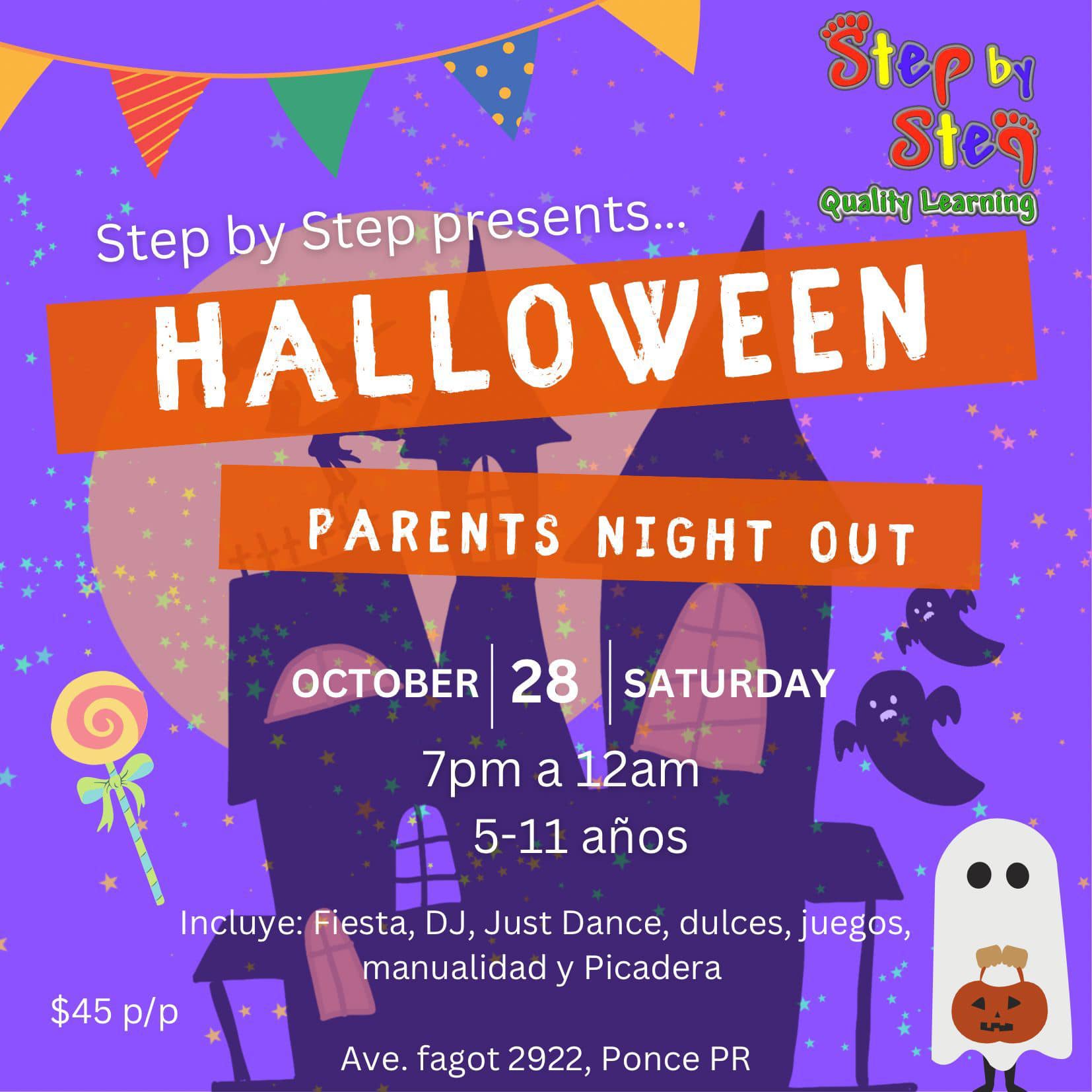 Halloween Parents Night Out - Step by Step Quality Learning