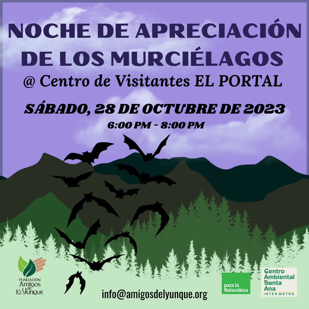 Noche de apreciación de los murciélagos - El Portal de El Yunque