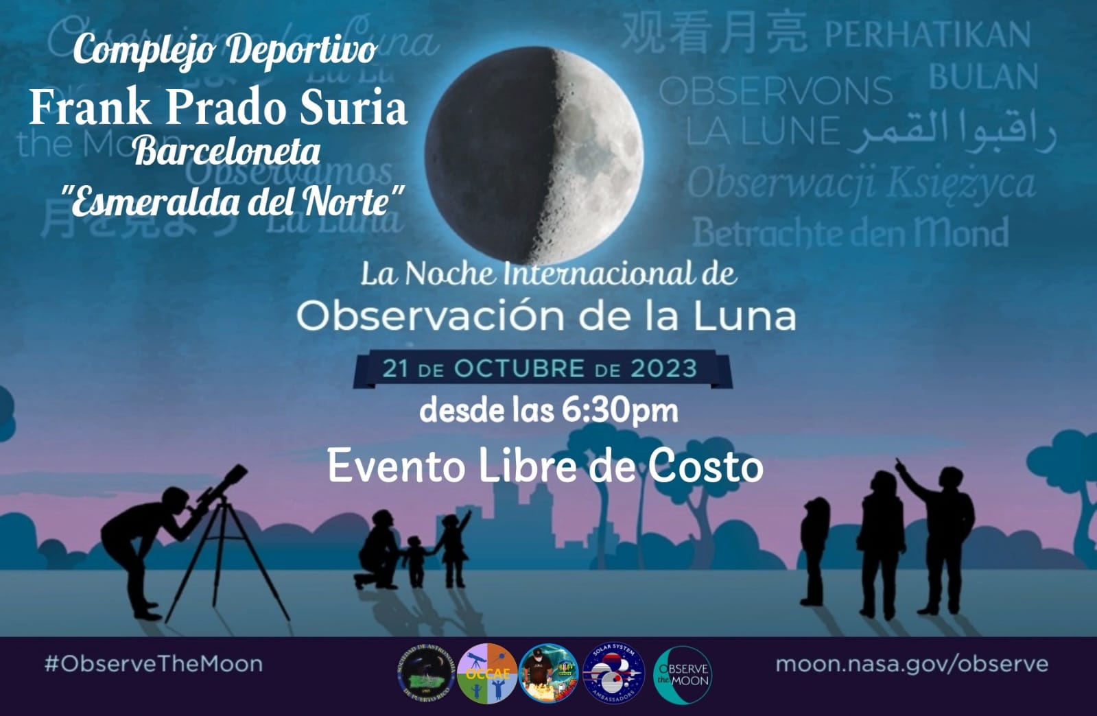 Observación de la Luna - Sociedad de Astronomía de Puerto Rico