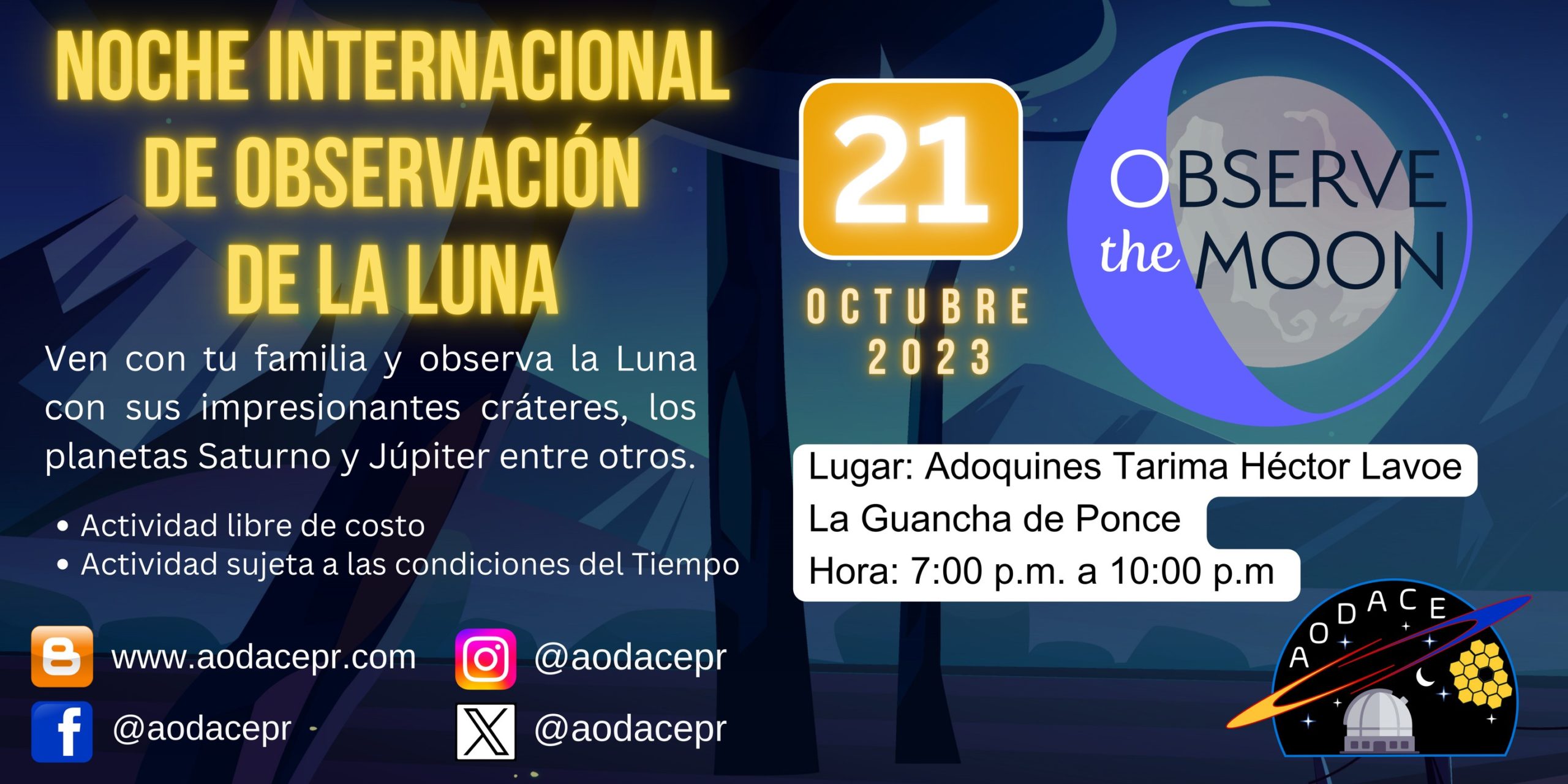 Noche Internacional de Observación de la Luna- La Guancha