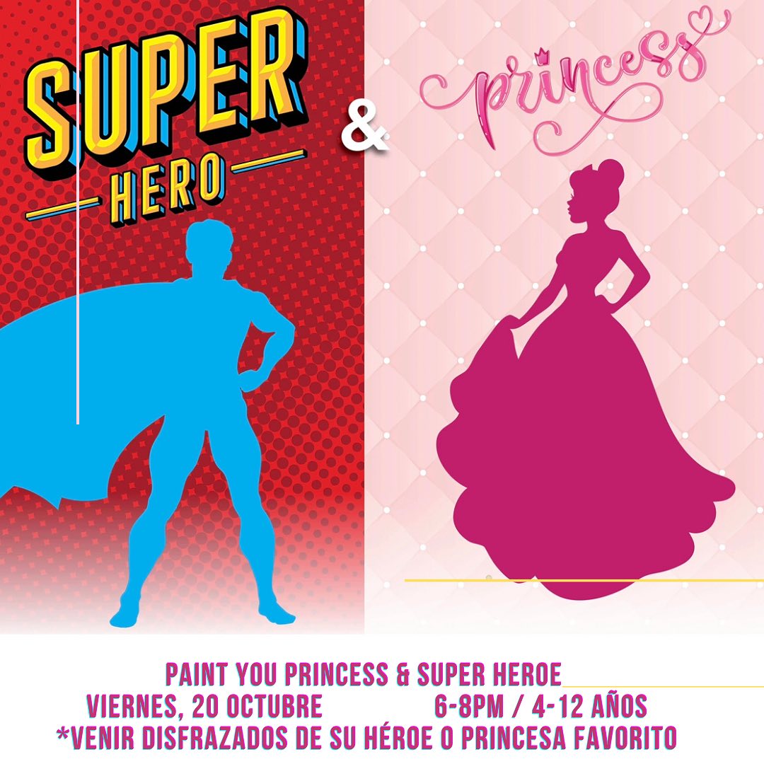 Paint Party: Princess & Super Hero - Aquarela