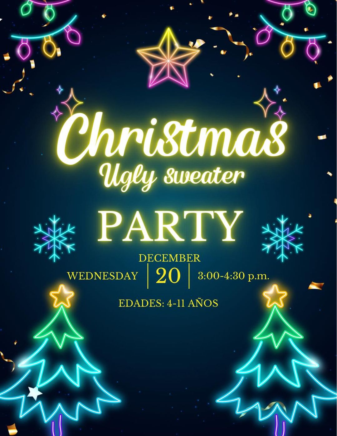 "Christmas Ugly Sweater Party" - Learning with Ms. Viana