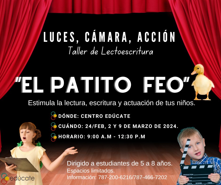 Taller de Lectoescritura: "El Patito Feo" Integrado con el Lenguaje Teatral - Centro Edúcate