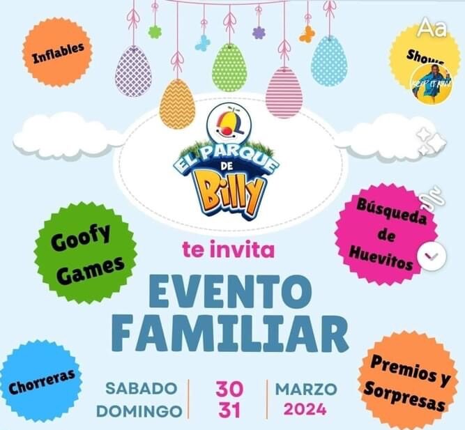 Evento Familiar - El Parque de Billy