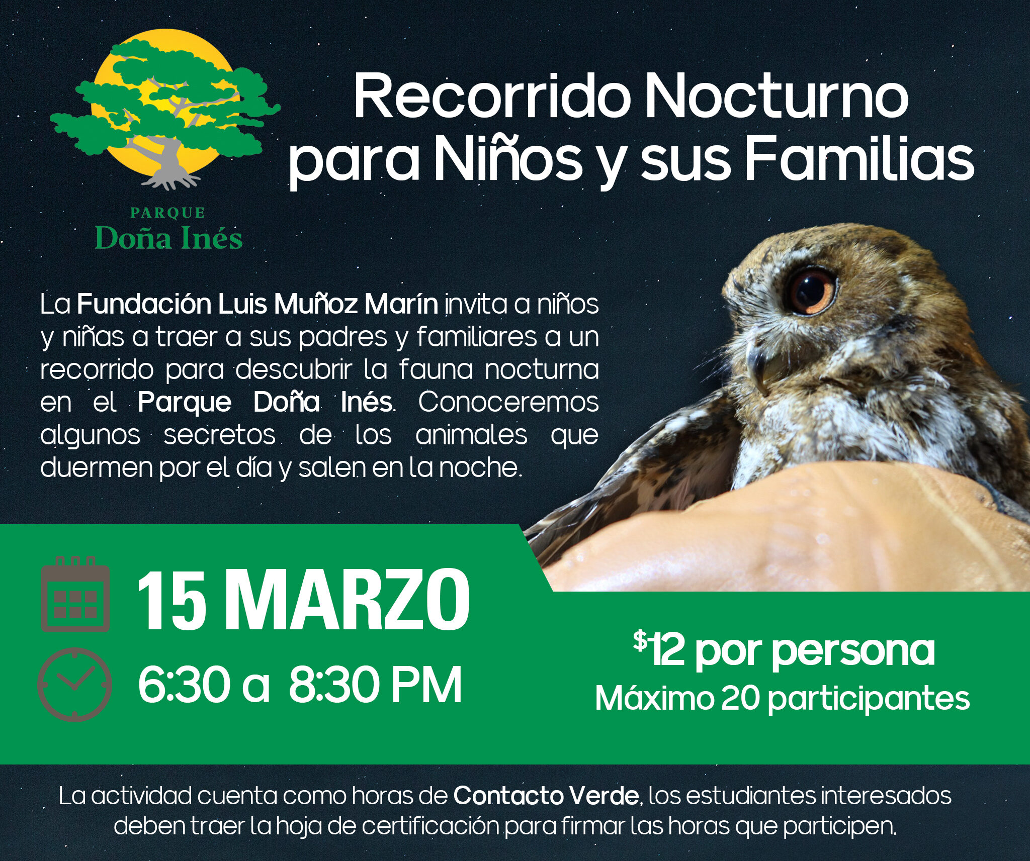 Recorrido Nocturno para Niños y su Familias