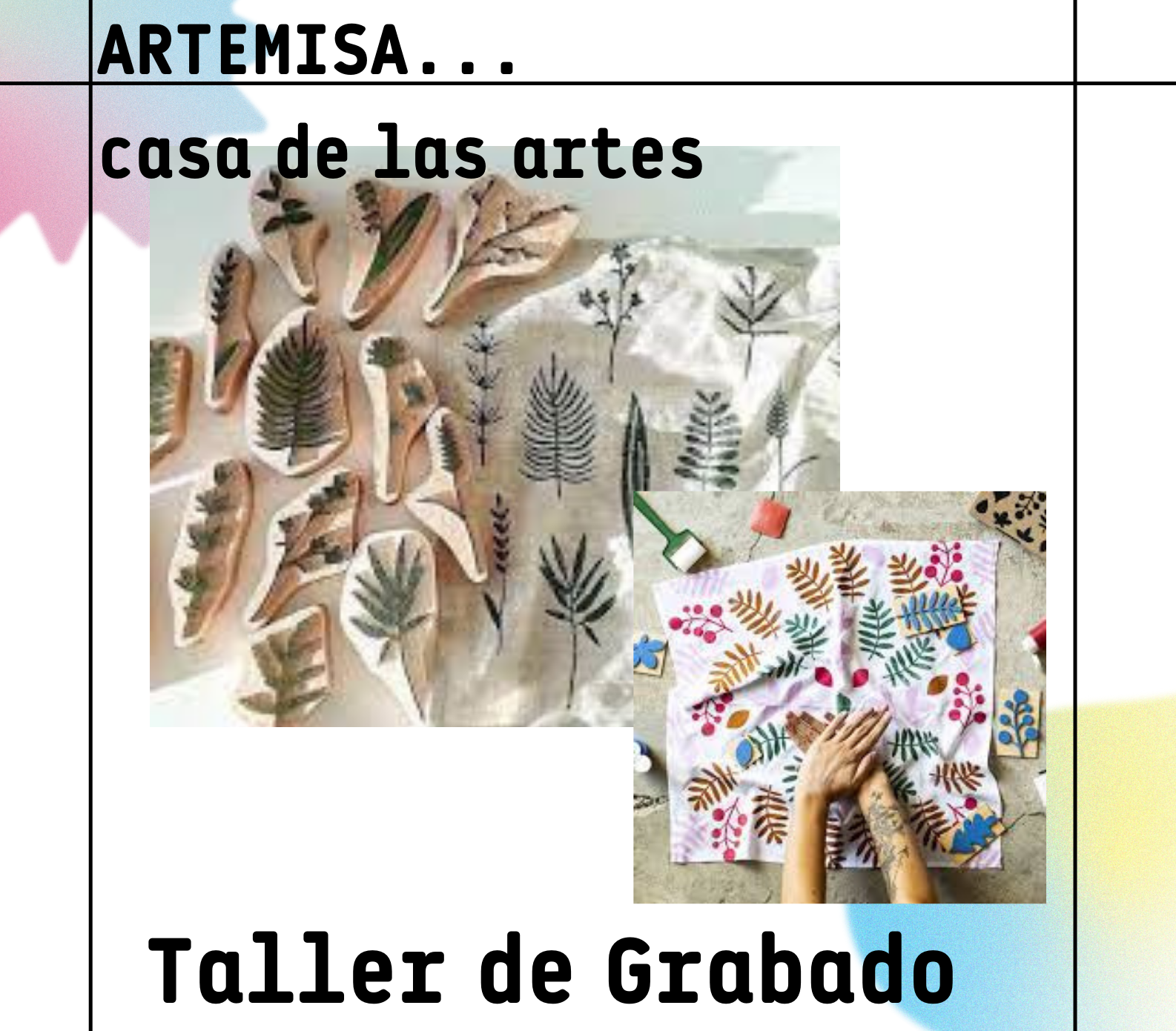 Grabado para niños - Artemisa Casa de las Artes