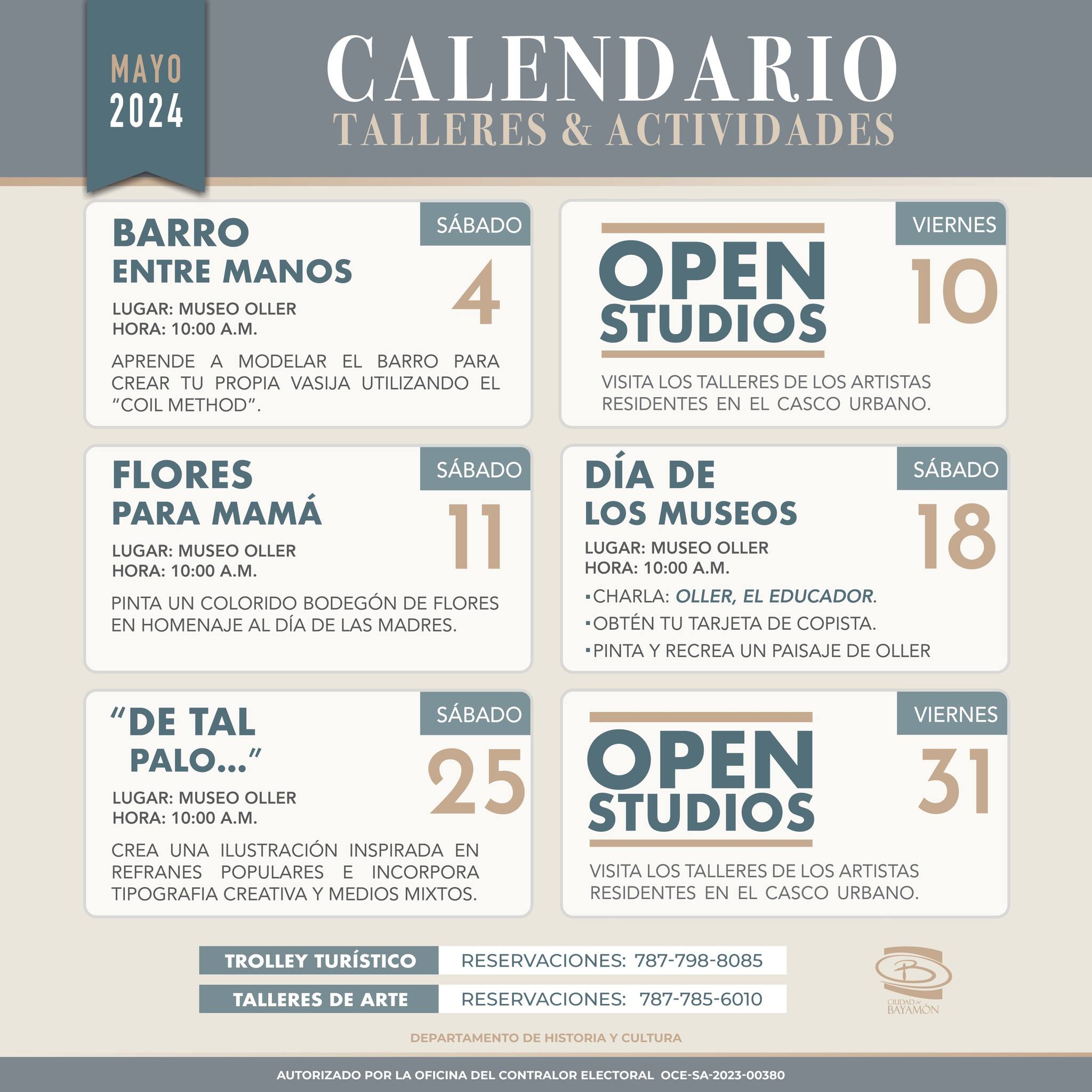 Taller: Barro entre manos - Museo de Arte Francisco Oller