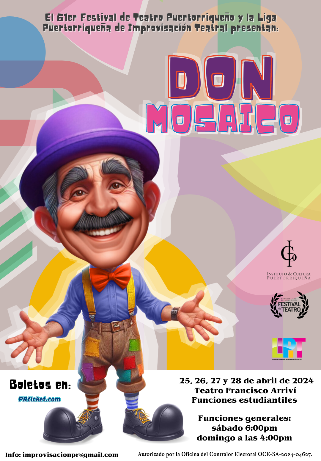 Obra de Teatro: "Don Mosaico" (Funciones Estudiantiles) - Liga Puertorriqueña de Improvisación Teatral