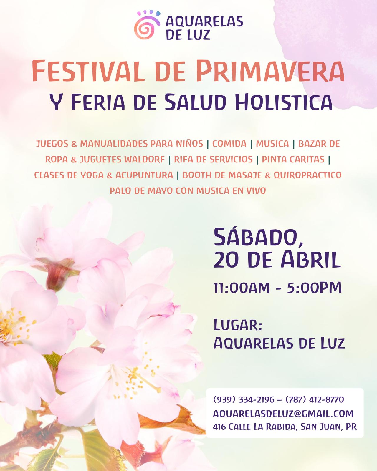 Festival de Primavera y Feria de Salud Holística - Aquarelas de Luz