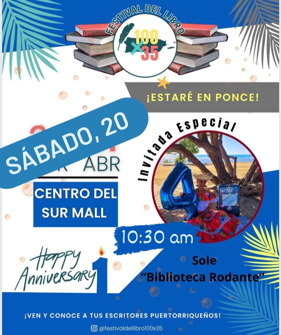 Festival de libros 100 x 35 PR - Centro del Sur Mall