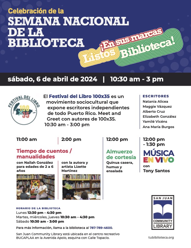 Celebración de la Semana Nacional de la Biblioteca - San Juan Community Library