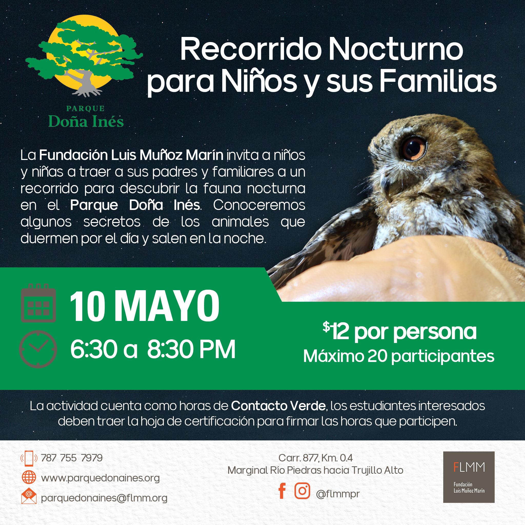Recorrido Nocturno para Niños y su Familias