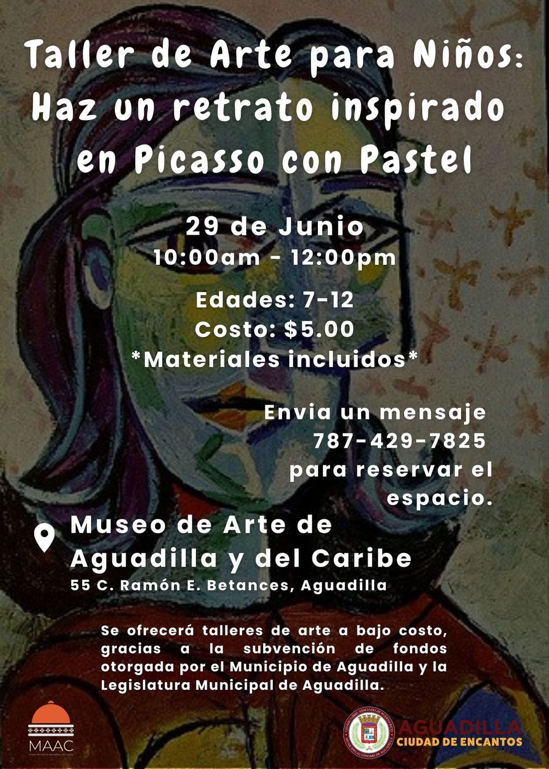Taller de arte para Niños: Retrato inspirado en Picasso - Museo de Arte de Aguadilla y del Caribe