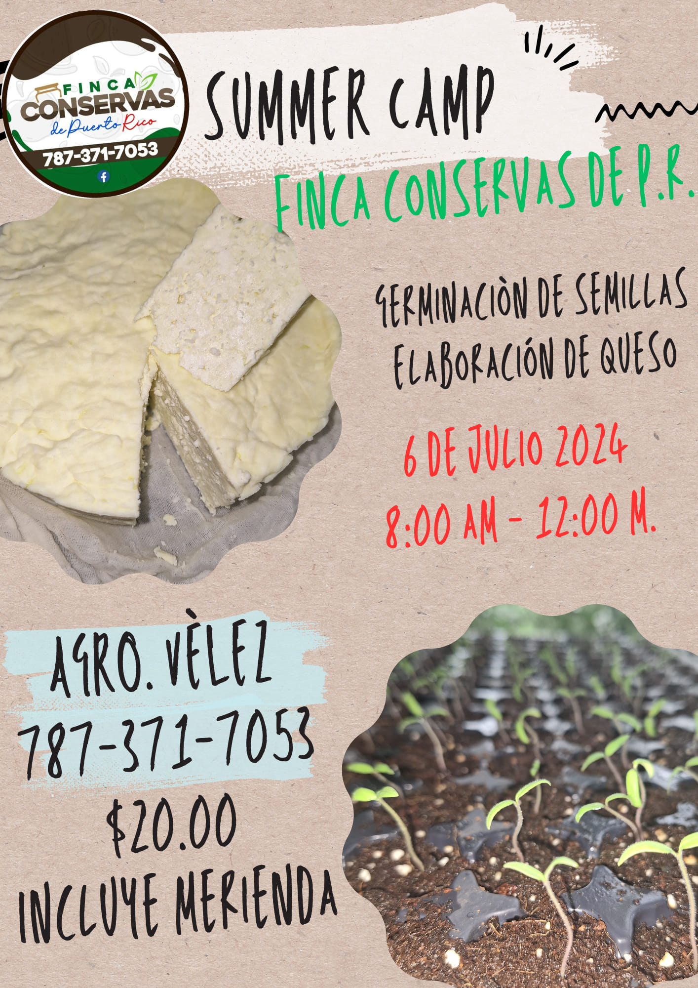 Germinación de Semillas y Elaboración de Queso - Finca Conservas