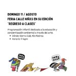 Feria Calle Niños: Regreso a Clases
