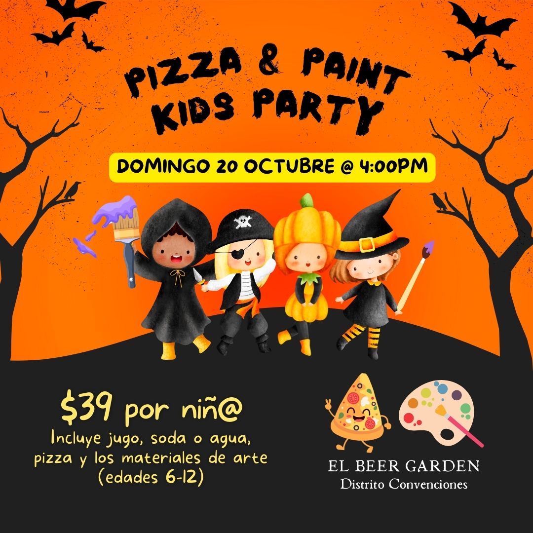 Pizza & Paint Kids Halloween Party - El Beer Garden