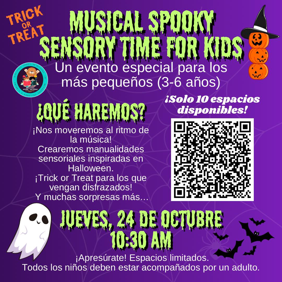 Musical Spooky Sensory Time for Kids - Biblioteca Juvenil de Mayagüez