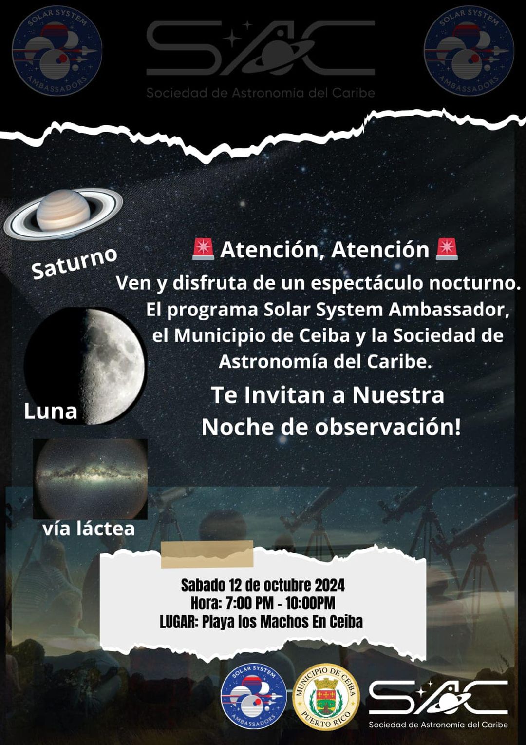 Noche de Observación - Sociedad de Astronomía del Caribe