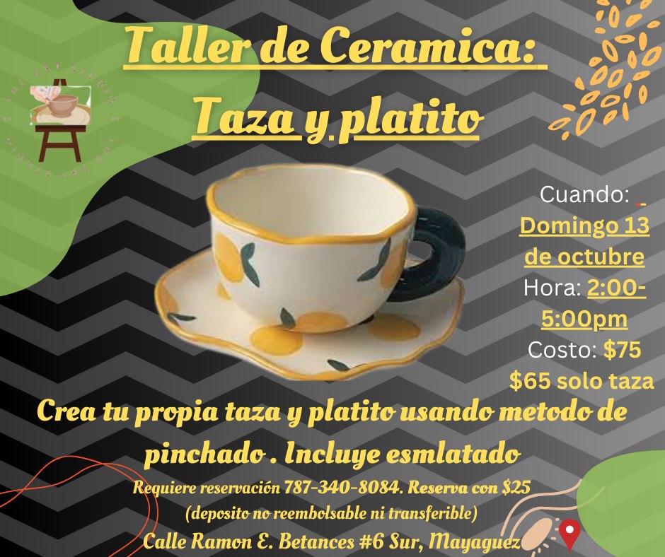 Taller de cerámica: Taza y Platillo - The Art Studio