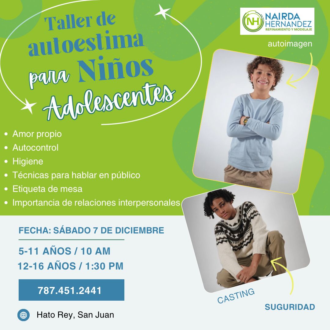 Taller de Autoestima para Niños Adolescentes - Nairda Hernández Refinamiento y Modelaje