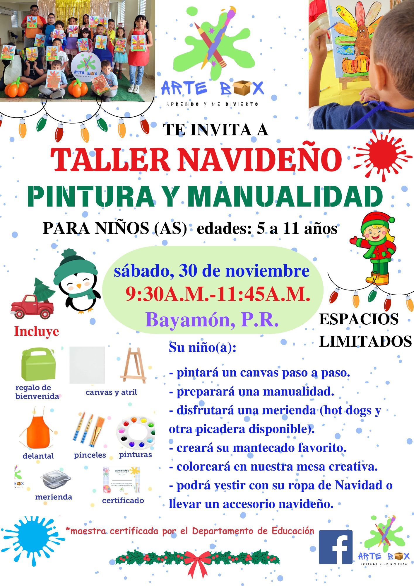 Taller Navideño: Pintura y Manualidad - Arte Box