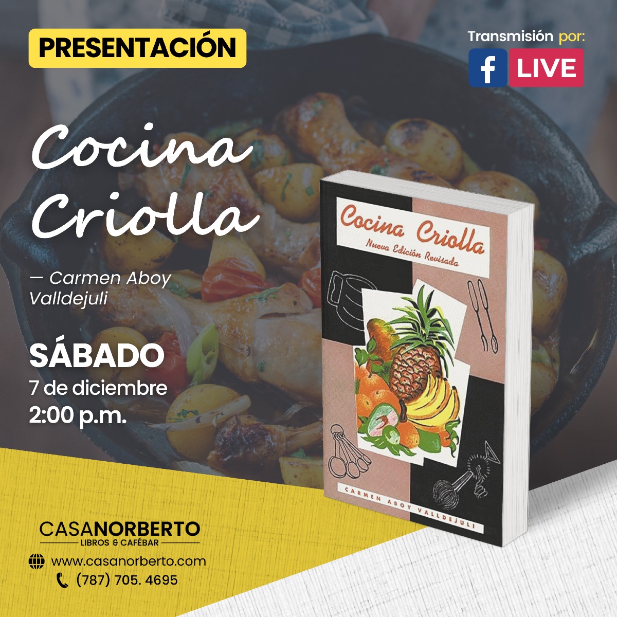 Presentación del libro: “Cocina Criolla” - Librería Casa Norberto