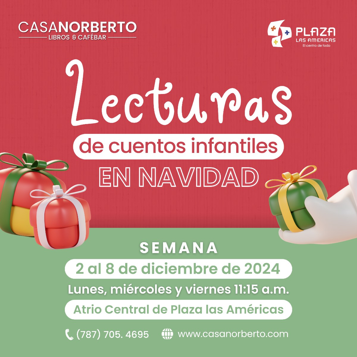 Lectura de cuentos infantiles en Navidad - Casa Norberto