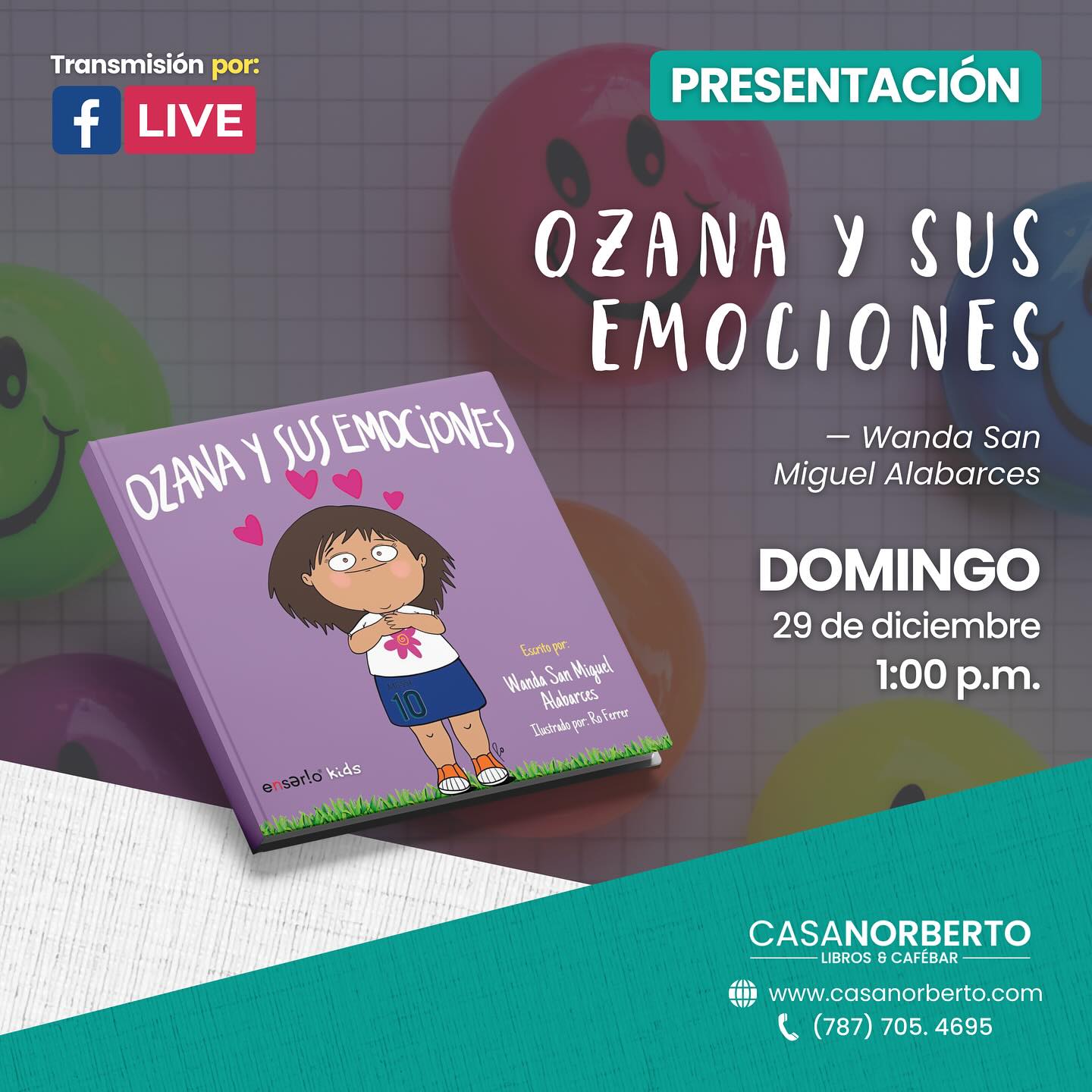Presentación del libro "Ozana y sus emociones" - Librería Casa Norberto