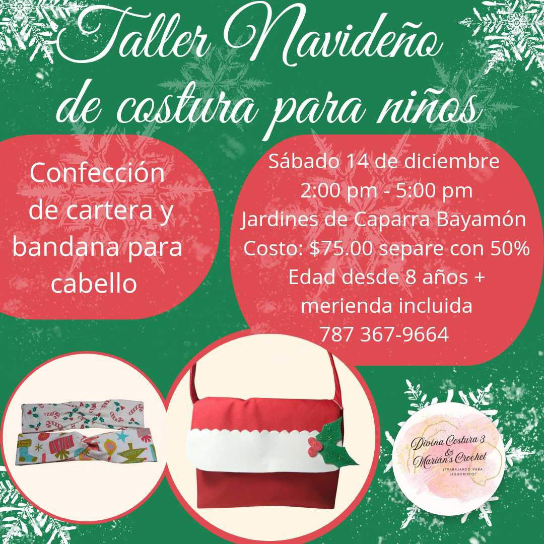 Taller Navideño de costura para niños - Divina Costura 3 & Marián's Crochet