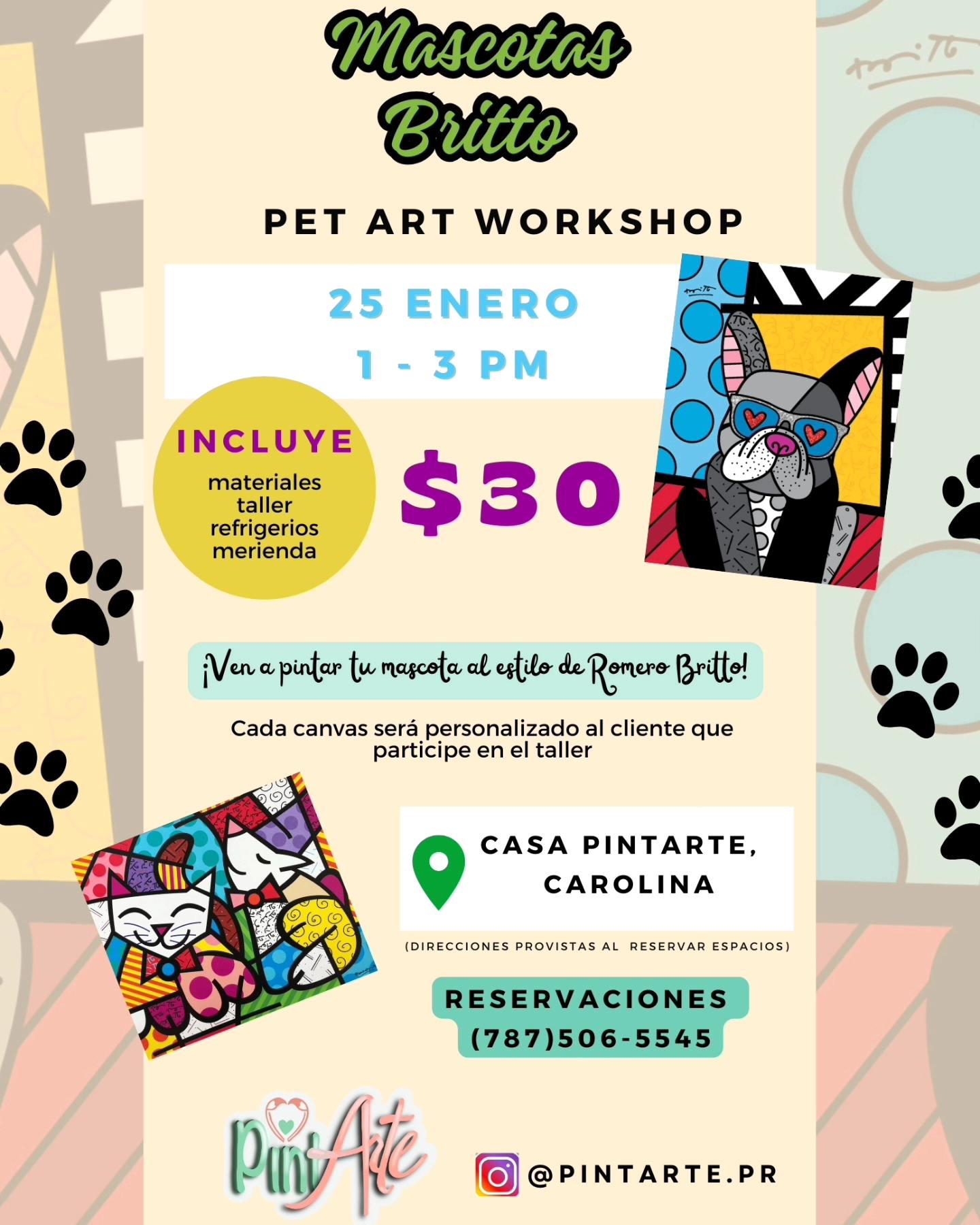 Taller de Pinta tu Mascota - Pintarte