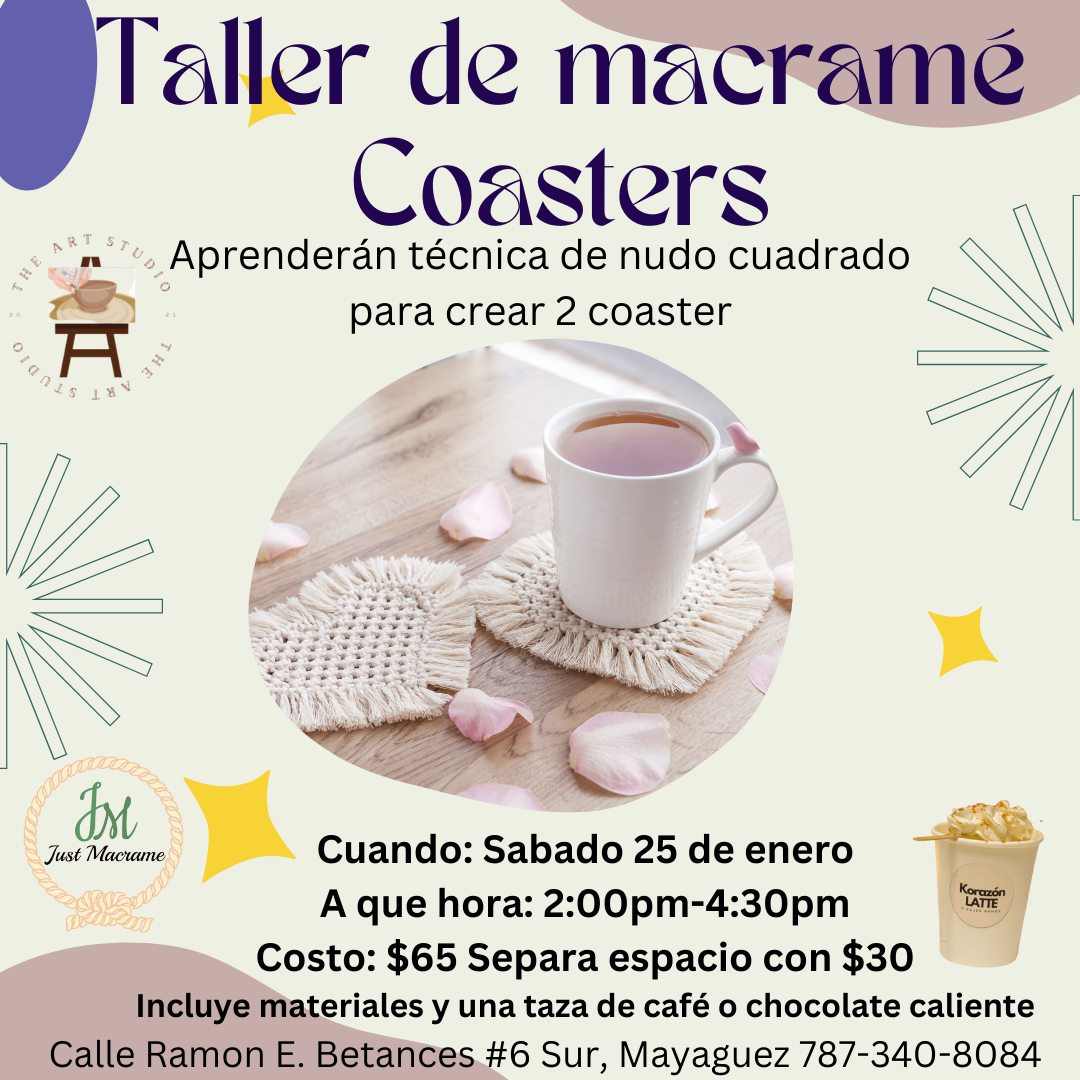Taller de Macramé: Coasters - The Art Studio