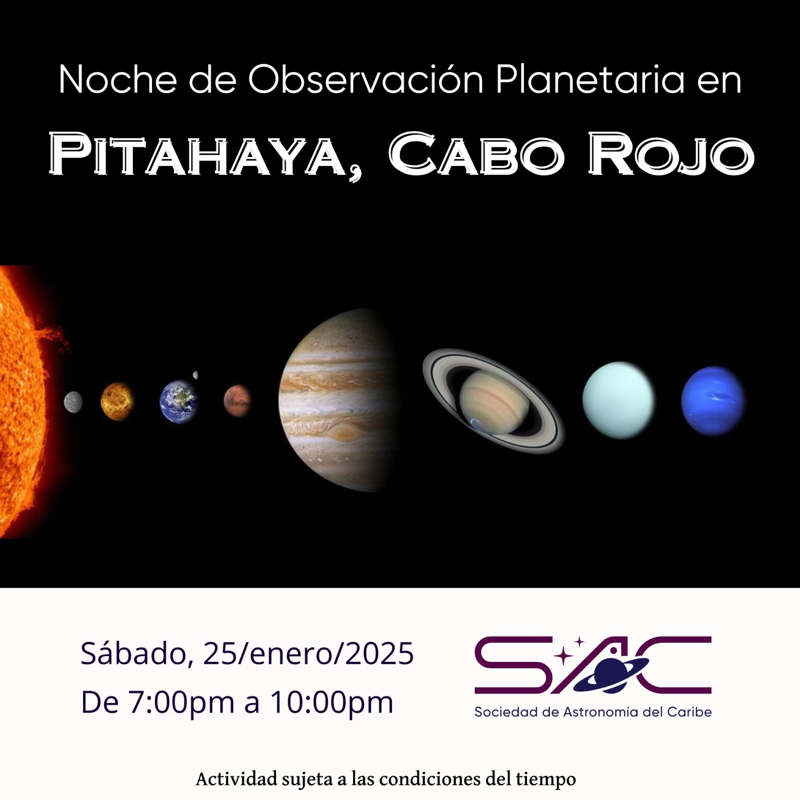 Noches de Observación en Pitahaya - Cabo Rojo