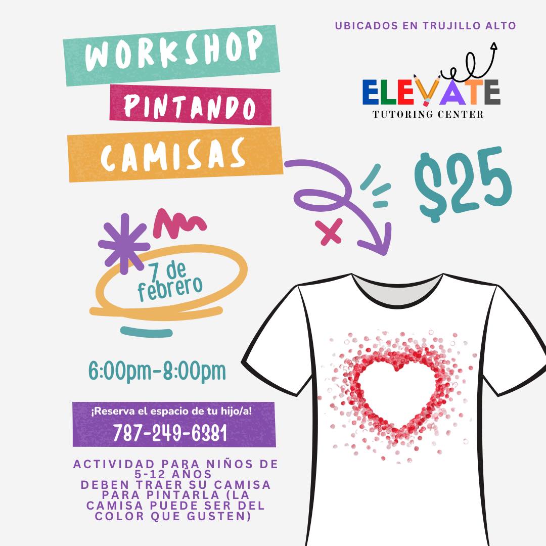 Pintando camisas - Elevate Tutoring
