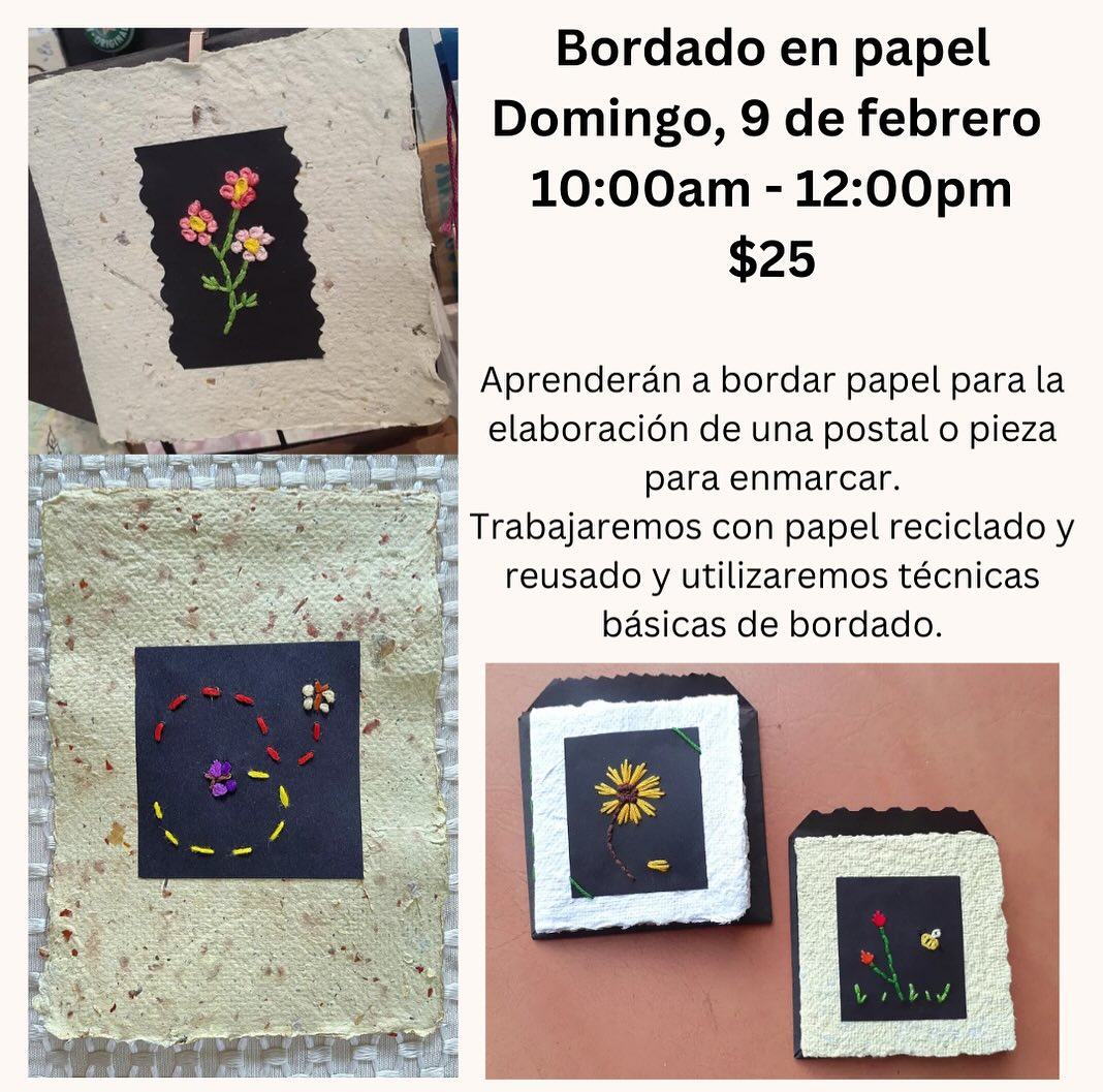 Bordado en papel reciclado - MAC Studios