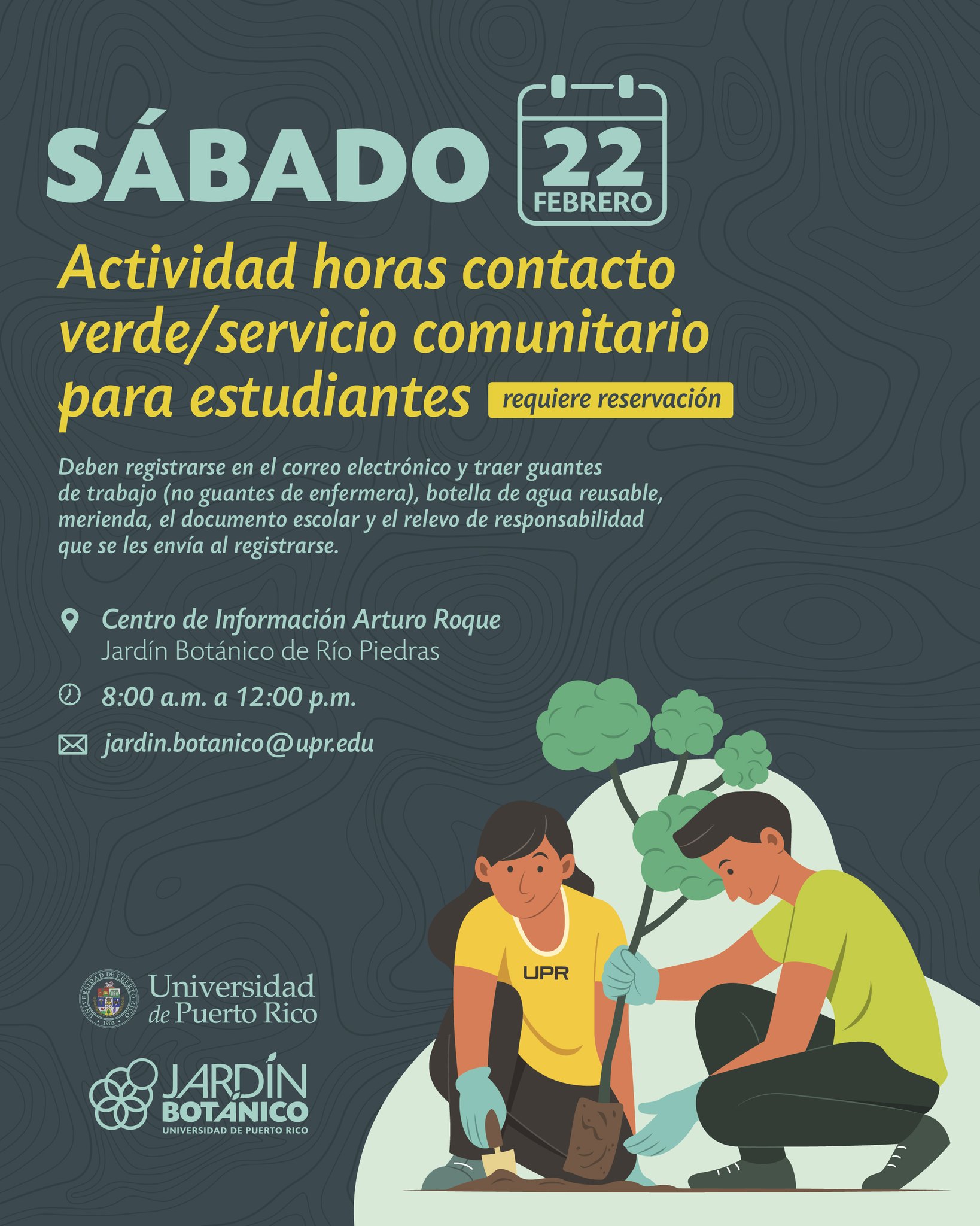 Horas de Contacto Verde y Servicio Comunitario - Jardín Botánico UPR
