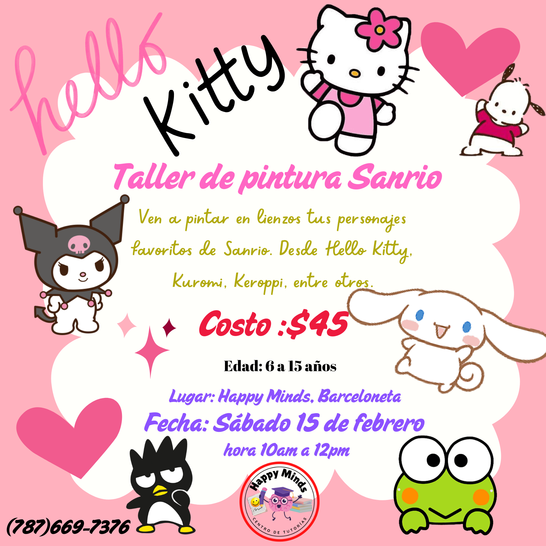 Taller de pintura Sanrio - Happy Minds